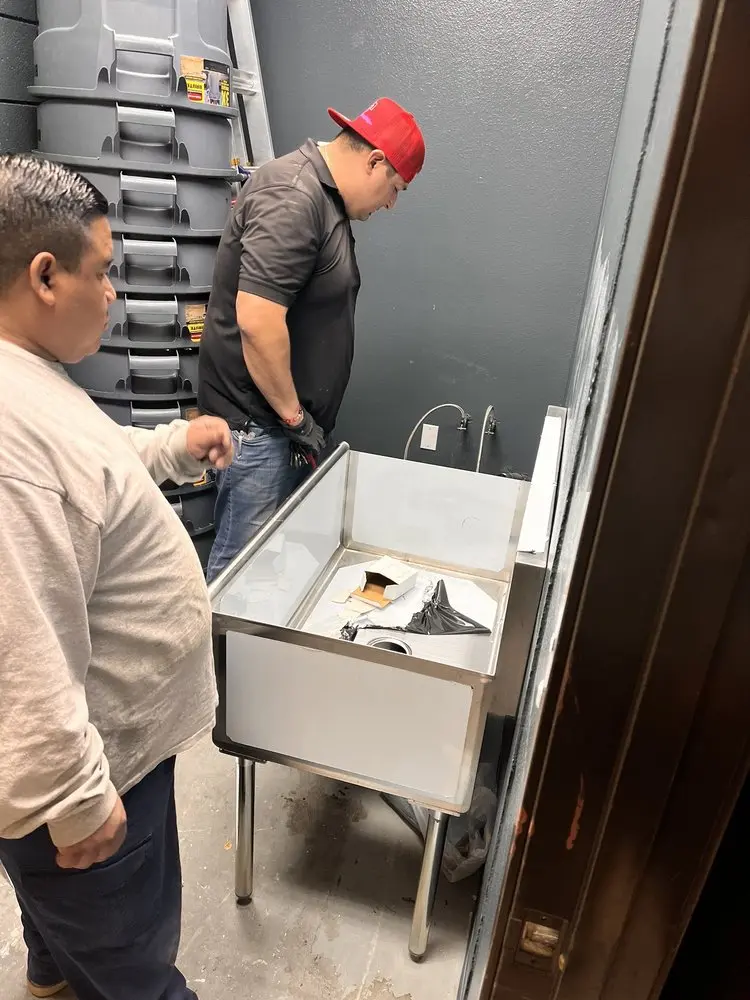 Commercial plumbing and sink installation in Mapledale